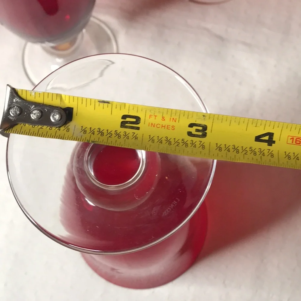Lenox Holiday Gems Ruby Red Wine/Water Goblets - Set of 8 Vintage